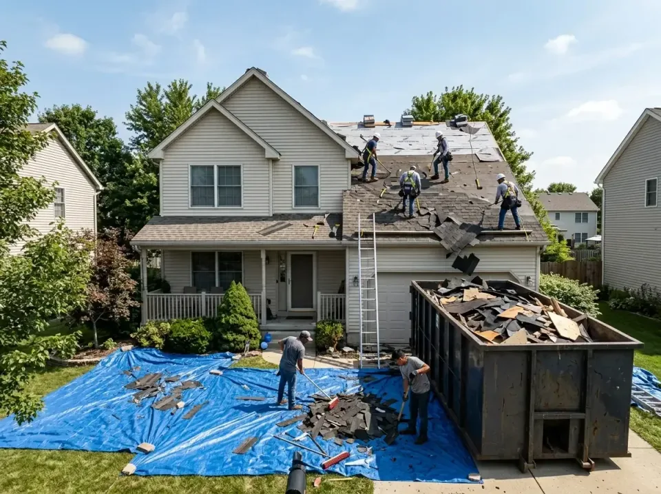roof-replacement-debris-remova-004 — frequently asked questions, Cheapest Dumpster Rentals in Flower Mound, TX